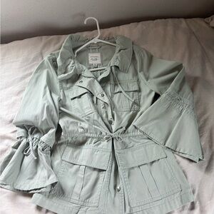 Banana Republic Green Utility Jacket Lightweight Cotton